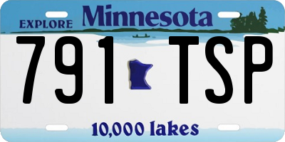 MN license plate 791TSP