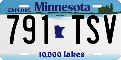 MN license plate 791TSV