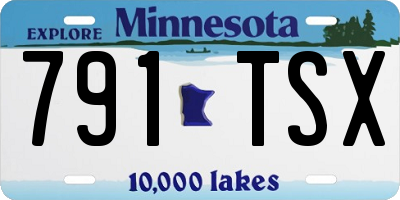 MN license plate 791TSX