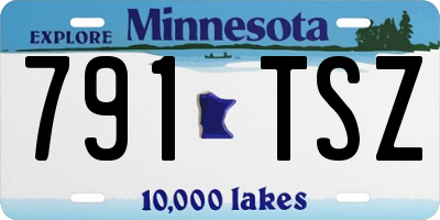 MN license plate 791TSZ
