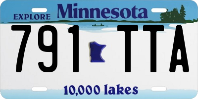 MN license plate 791TTA