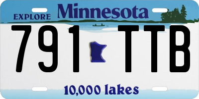 MN license plate 791TTB