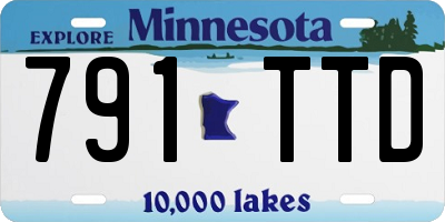MN license plate 791TTD