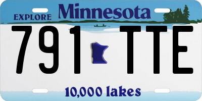 MN license plate 791TTE