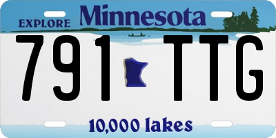 MN license plate 791TTG