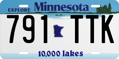MN license plate 791TTK