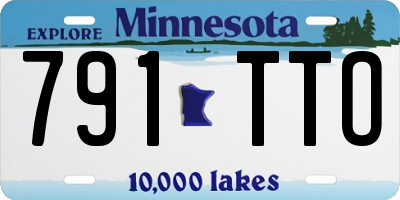 MN license plate 791TTO