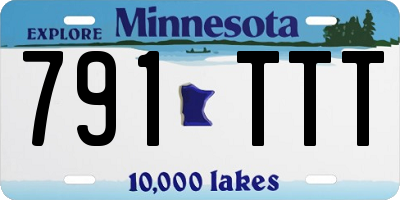 MN license plate 791TTT