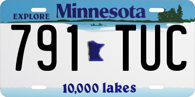 MN license plate 791TUC