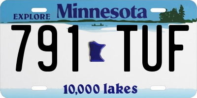 MN license plate 791TUF