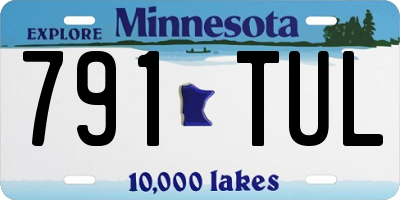 MN license plate 791TUL