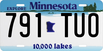 MN license plate 791TUO