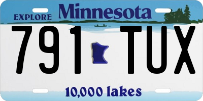 MN license plate 791TUX
