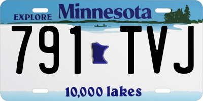 MN license plate 791TVJ