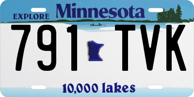 MN license plate 791TVK