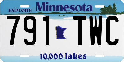 MN license plate 791TWC