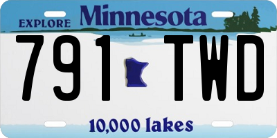 MN license plate 791TWD