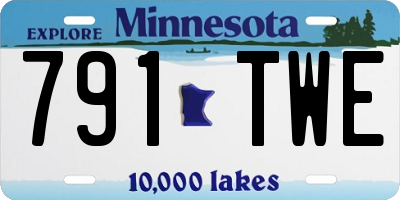 MN license plate 791TWE