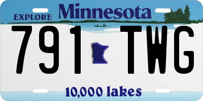 MN license plate 791TWG