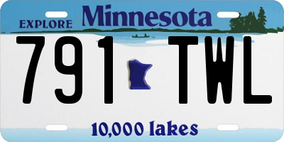 MN license plate 791TWL