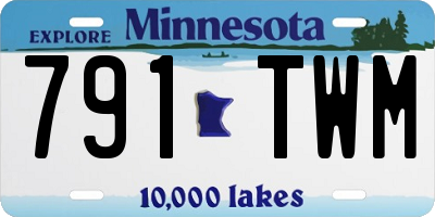 MN license plate 791TWM