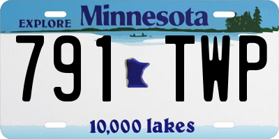 MN license plate 791TWP