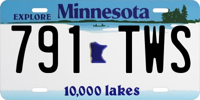 MN license plate 791TWS