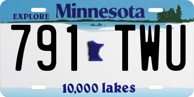 MN license plate 791TWU