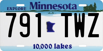 MN license plate 791TWZ