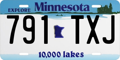 MN license plate 791TXJ
