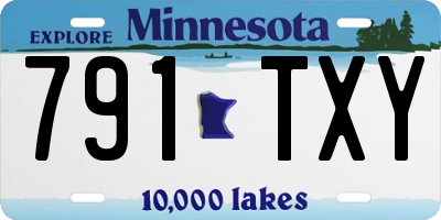 MN license plate 791TXY