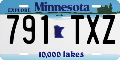 MN license plate 791TXZ