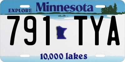 MN license plate 791TYA