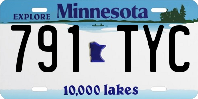 MN license plate 791TYC