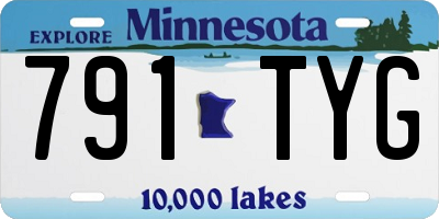 MN license plate 791TYG