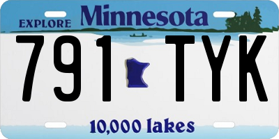 MN license plate 791TYK