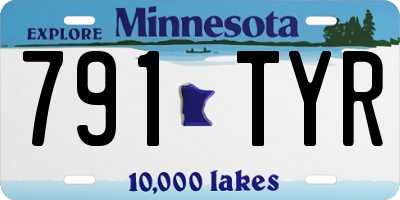 MN license plate 791TYR
