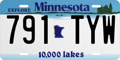 MN license plate 791TYW
