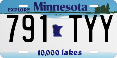 MN license plate 791TYY