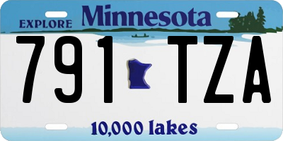 MN license plate 791TZA