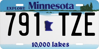MN license plate 791TZE