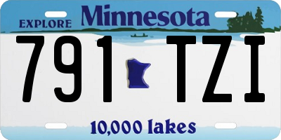 MN license plate 791TZI