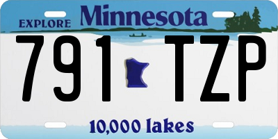 MN license plate 791TZP