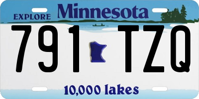 MN license plate 791TZQ