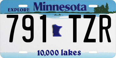 MN license plate 791TZR