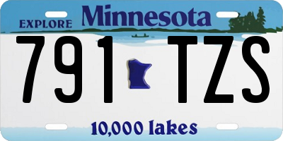 MN license plate 791TZS