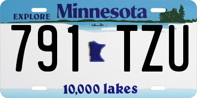 MN license plate 791TZU