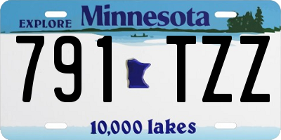MN license plate 791TZZ