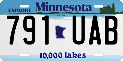 MN license plate 791UAB