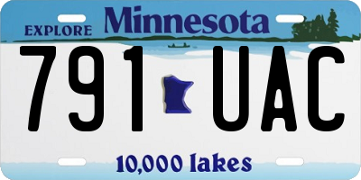 MN license plate 791UAC